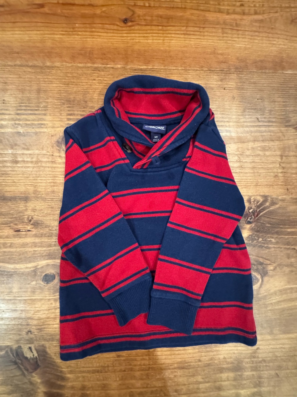 George Navy & Red Striped toddler Sweater